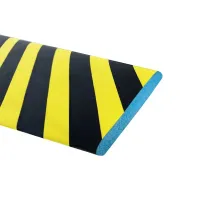 Černo-žlutá pěnová výstražná ochrana zdí, stěn PI-4L - délka 100 cm, šířka 20 cm, výška 1 cm