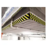 Černo-žlutá pěnová výstražná ochrana zdí, stěn PI-4M - délka 100 cm, šířka 7 cm, výška 1 cm