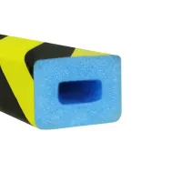 Černo-žlutá pěnová výstražná ochrana zdí, stěn PI-2 - délka 100 cm, šířka 4,3 cm, výška 3 cm