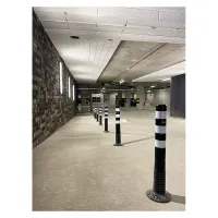 Černý plastový parkovací ochranný sloupek - výška 75 cm