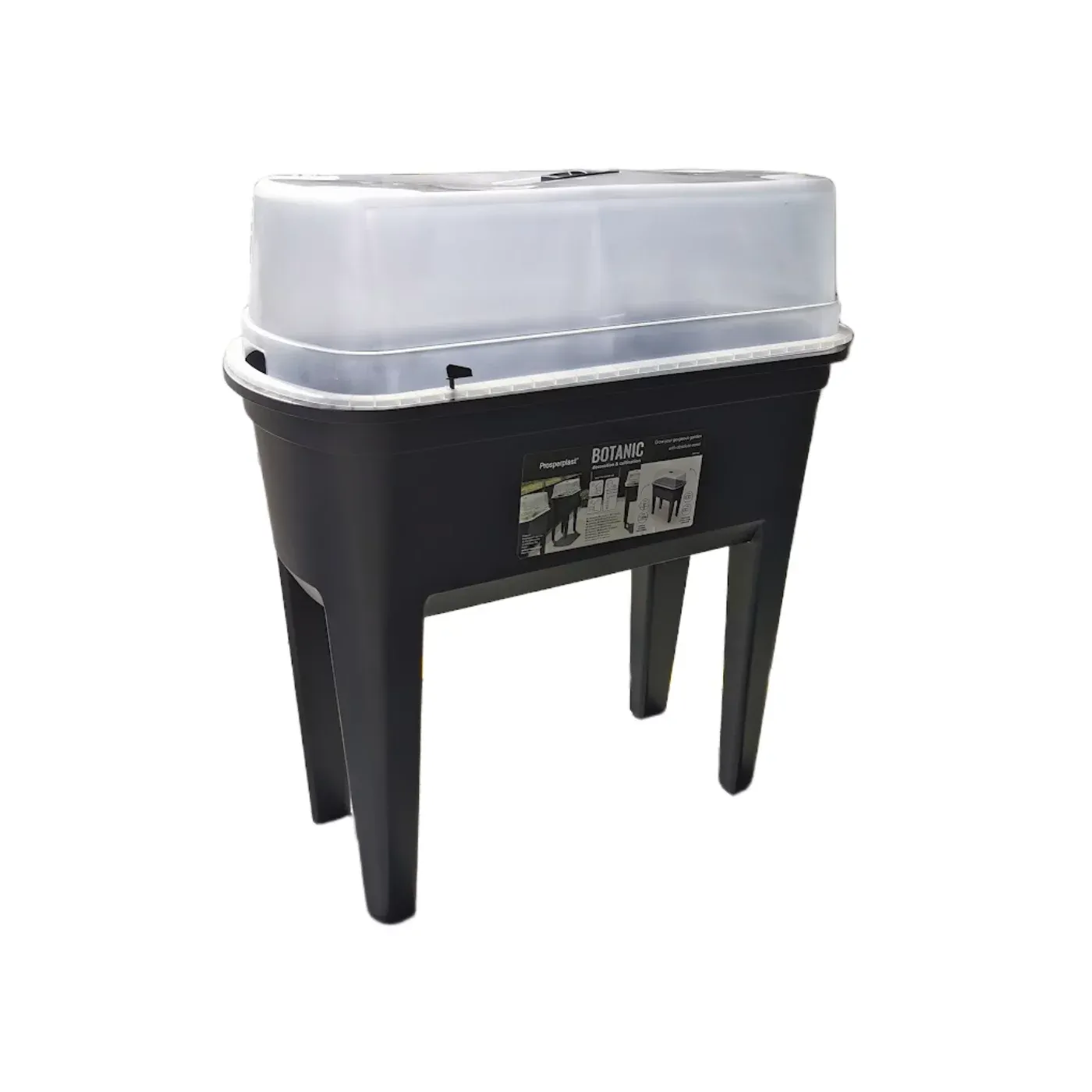 Černý plastový zahradní sadbovač GH76 - délka 77,5 cm, šířka 37,8 cm