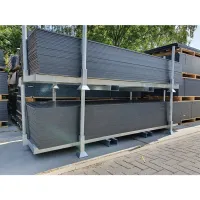 Černá plastová LDPE pojezdová deska bez rukojeti - délka 120 cm, šířka 120 cm, výška 1,15 cm