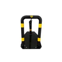 Černo-žlutá ocelová sklopná zábrana - výška 57 cm