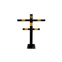 Černo-žlutý ocelový parkovací sloupek - výška 61 cm