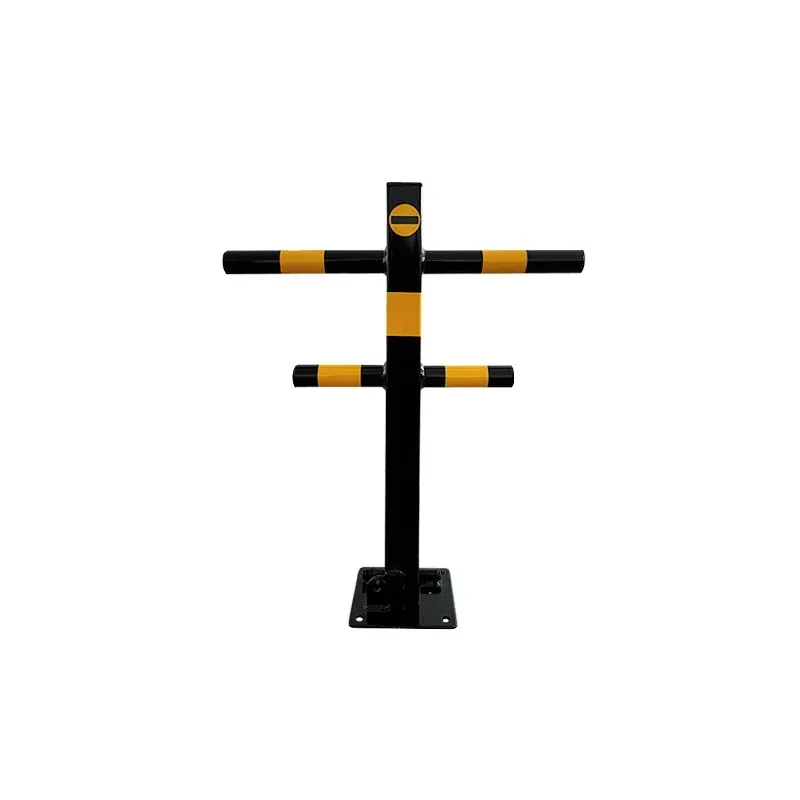 Černo-žlutý ocelový parkovací sloupek - výška 61 cm
