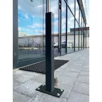 Černý ocelový parkovací ochranný sloupek - výška 60 cm