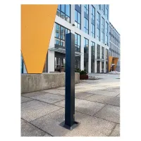 Černý ocelový parkovací ochranný sloupek - výška 100 cm