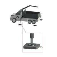 Stabilizační protiskluzová podložka pod patky podpěr strojů, manipulační, stavební techniky FLOMA FSB SL - délka 40 cm, šířka 40 cm, výška 4 cm