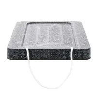 Stabilizační protiskluzová podložka pod patky podpěr strojů, manipulační, stavební techniky FLOMA FSB SL - délka 40 cm, šířka 40 cm, výška 4 cm
