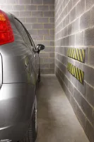 Černo-žlutá pěnová ochrana zdí, stěn (pás) - délka 100 cm, výška 15 cm, tloušťka 1 cm - 2 ks