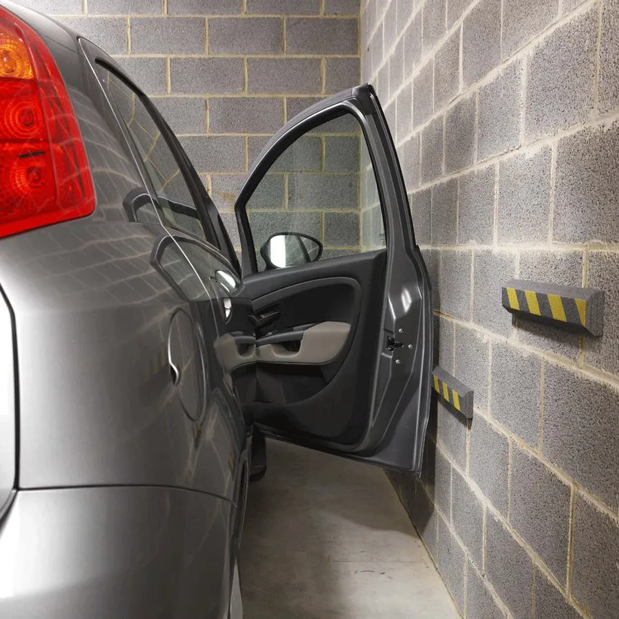 Černo-žlutá pěnová ochrana zdí, stěn (pás) - délka 50 cm, výška 7 cm, tloušťka 3 cm - 2 ks