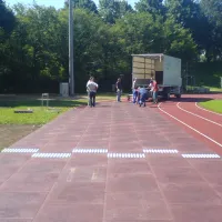 Plastová kuličková interierová podlahová deska FLOMA RePVC T624 - délka 120 cm, šířka 80 cm, výška 2,2 cm