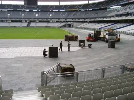 Plastová zátěžová podlahová deska FLOMA RePVC T602 - délka 120 cm, šířka 80 cm, výška 4,3 cm