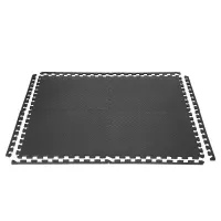 Černá pěnová (EVA) puzzle podložka (4x 57+1x57+1) FLOMA EFM12-L - délka 118 cm, šířka 118 cm, výška 1,2 cm