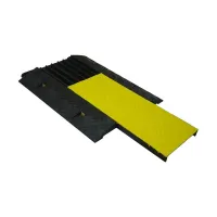 Černo-žlutý plastový kabelový most (4x35x35, 1x35x40) FLOMA CPR27 - délka 80 cm, šířka 60 cm, výška 6 cm