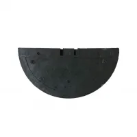 Černý plastový koncový zpomalovací práh (30 km/h) SB30 - délka 21,5 cm, šířka 43 cm, výška 3 cm