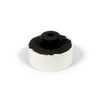 Bílý plastový koncový díl "samec" pro silniční obrubníky RePVC - průměr 14,5 cm, výška 6 cm