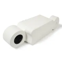 Bílý plastový silniční obrubník RePVC - délka 58 cm, šířka 16 cm, výška 15,8 cm