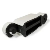 Bílý plastový silniční obrubník RePVC - délka 58 cm, šířka 16 cm, výška 15,8 cm