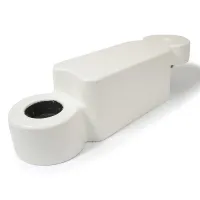 Bílý plastový silniční obrubník RePVC - délka 58 cm, šířka 16 cm, výška 15,8 cm