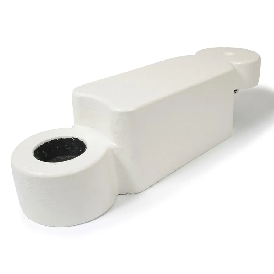 Bílý plastový silniční obrubník RePVC - délka 58 cm, šířka 16 cm, výška 15,8 cm