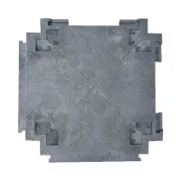 Černo-žlutý plastový kabelový most "křižovatka" (4x35x35, 1x35x40) FLOMA CPR27 - délka 80 cm, šířka 80 cm, výška 6 cm