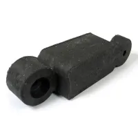 Černý plastový silniční obrubník RePVC - délka 58 cm, šířka 16 cm, výška 15,8 cm