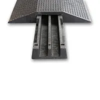 Žlutý plastový kabelový most (2x35x40) FLOMA CPR23 - délka 100 cm, šířka 49 cm, výška 7 cm