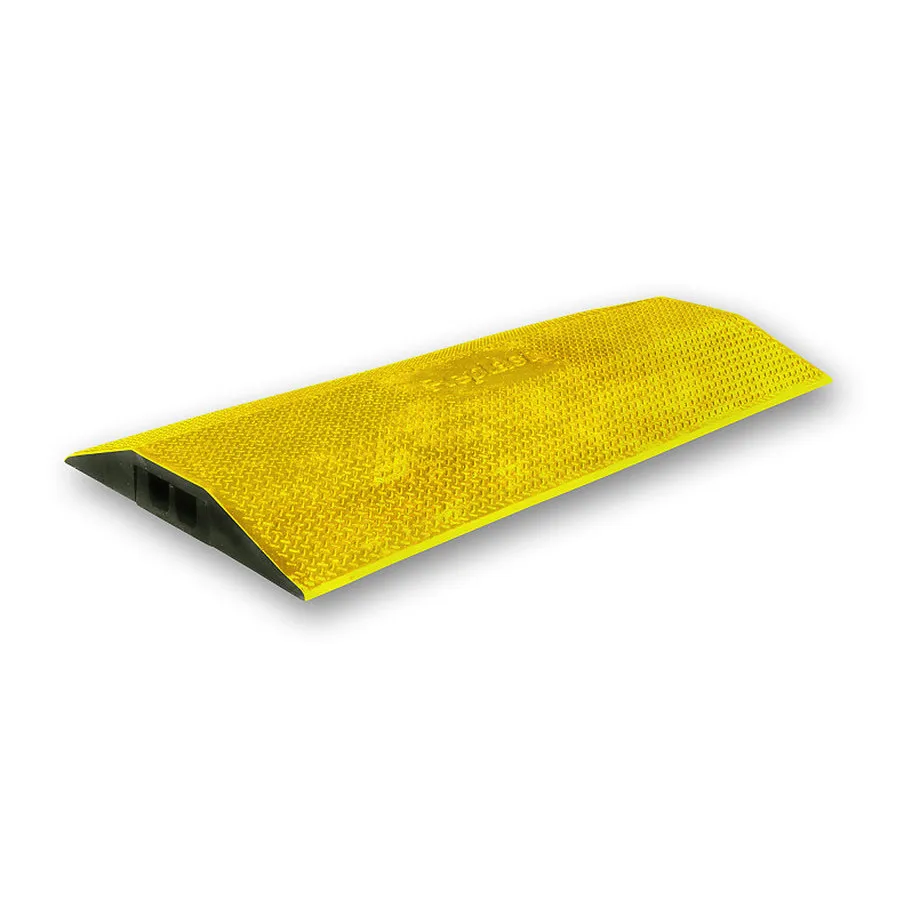Žlutý plastový kabelový most (2x35x40) FLOMA CPR23 - délka 100 cm, šířka 49 cm, výška 7 cm