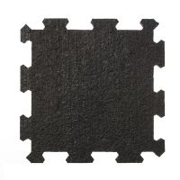 Černá gumová modulová puzzle dlažba (střed) FLOMA FitFlo SF1050 - 95,6 x 95,6 x 1 cm