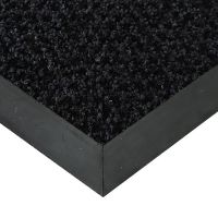 Černá textilní vstupní rohož FLOMA Alanis - délka 60 cm, šířka 80 cm, výška 0,75 cm