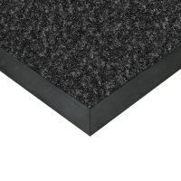 Černá textilní vstupní rohož FLOMA Valeria (Bfl-S1) - délka 80 cm, šířka 120 cm, výška 0,9 cm