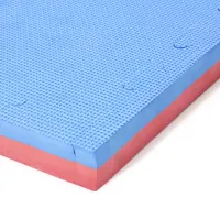 Červeno-modré oboustranné puzzle modulové tatami MASTER - délka 100 cm, šířka 100 cm, výška 3 cm