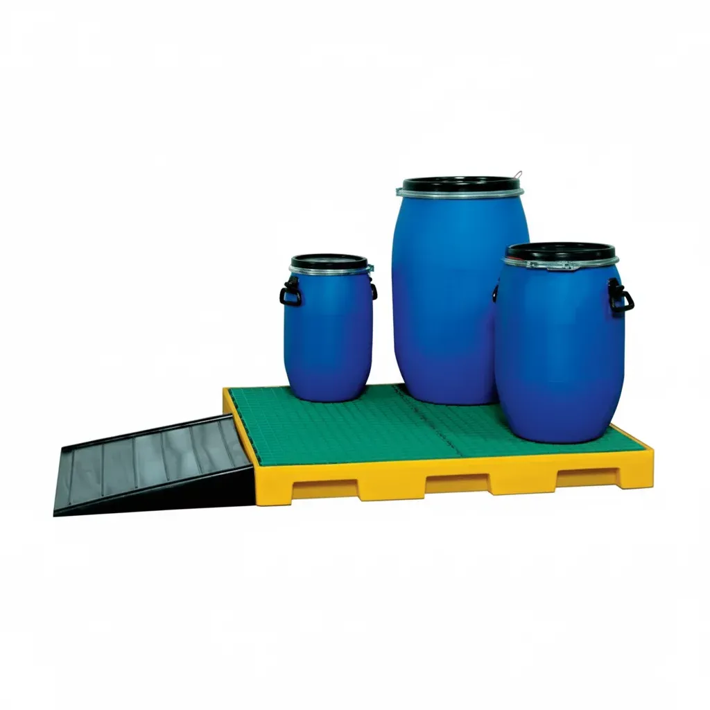 Plastová záchytná jímka s roštem - objem 120 l - délka 124,5 cm, šířka 124,5 cm, výška 11,5 cm