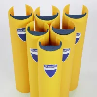 Žlutá plastová ochrana regálů pro stojiny regálů 70-87 mm Rack Armour sz-S - výška 60 cm