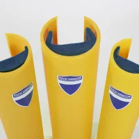 Žlutá plastová ochrana regálů pro stojiny regálů 70-87 mm Rack Armour sz-S - výška 60 cm