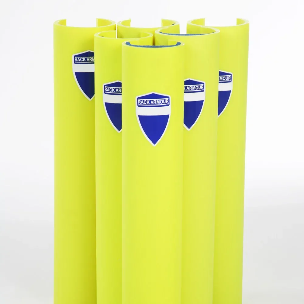 Žlutá plastová ochrana regálů pro stojiny regálů 70-87 mm Rack Armour sz-S - výška 60 cm