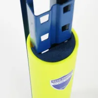 Žlutá plastová ochrana regálů pro stojiny regálů 70-87 mm Rack Armour sz-S - výška 60 cm