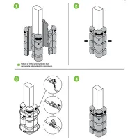 Žlutá plastová extra odolná ochrana sloupů (chránič) McCue - šířka 45-55 cm, výška 110 cm, tloušťka 12,5 cm - 4 ks