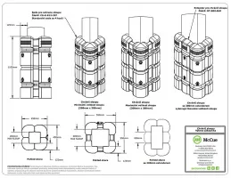 Žlutá plastová extra odolná ochrana sloupů (chránič) McCue - šířka 45-55 cm, výška 110 cm, tloušťka 12,5 cm - 4 ks