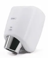 Bílý kovový bezdotykový horkovzdušný vysoušeč rukou Jet Dryer BOOSTER