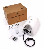 Bílý kovový bezdotykový horkovzdušný vysoušeč rukou Jet Dryer BOOSTER