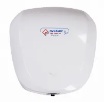 Bílý kovový bezdotykový horkovzdušný vysoušeč rukou Jet Dryer DYNAMIC