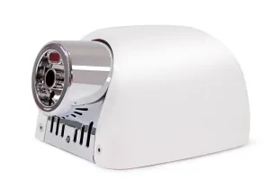 Bílý kovový bezdotykový horkovzdušný vysoušeč rukou Jet Dryer BOOSTER