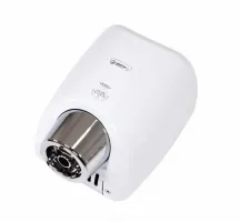 Bílý kovový bezdotykový horkovzdušný vysoušeč rukou Jet Dryer BOOSTER