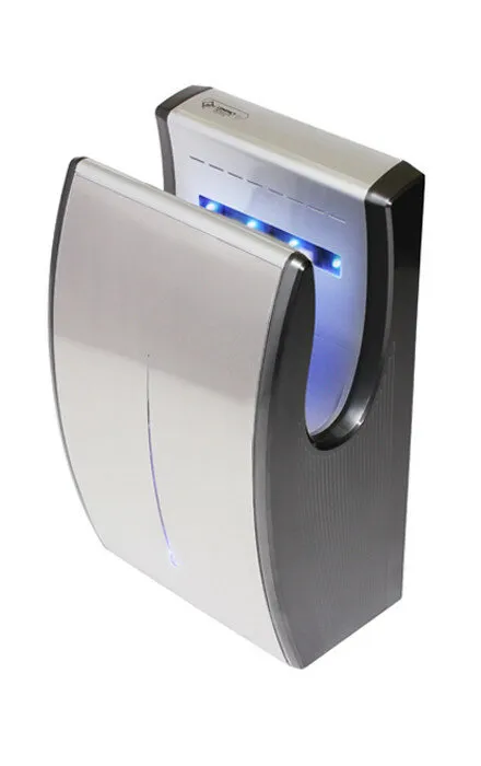 Stříbrný kovový bezdotykový tryskový vysoušeč rukou Jet Dryer COMPACT