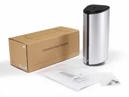 Stříbrný plastový bezdotykový dávkovač dezinfekce, mýdla (gel) Donner DROP - objem 850 ml