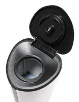 Stříbrný plastový bezdotykový dávkovač dezinfekce, mýdla (gel) Donner DROP - objem 850 ml