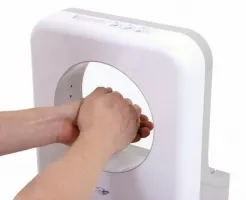 Stříbrný plastový bezdotykový tryskový vysoušeč rukou Jet Dryer ORBIT