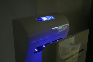 Stříbrný plastový bezdotykový tryskový vysoušeč rukou Jet Dryer STYLE